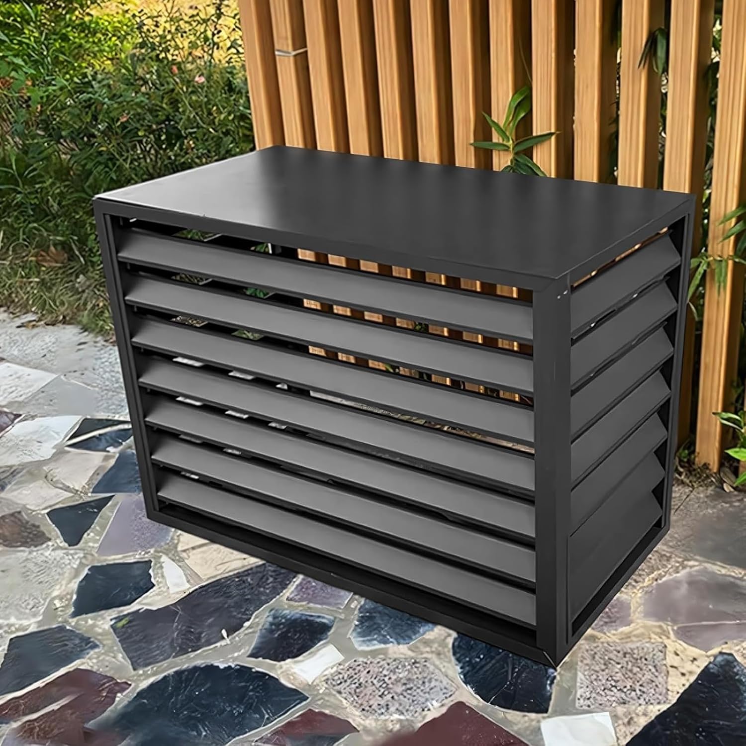 GENERIC Housse De Climatiseur Extérieur, Bouclier AC En Aluminium, Mini Condensateur Divisé, Housse Grise Résistante Aux Intempéries, Convient Pour 2-3 P, Et Accessoire D'extérieur élégant