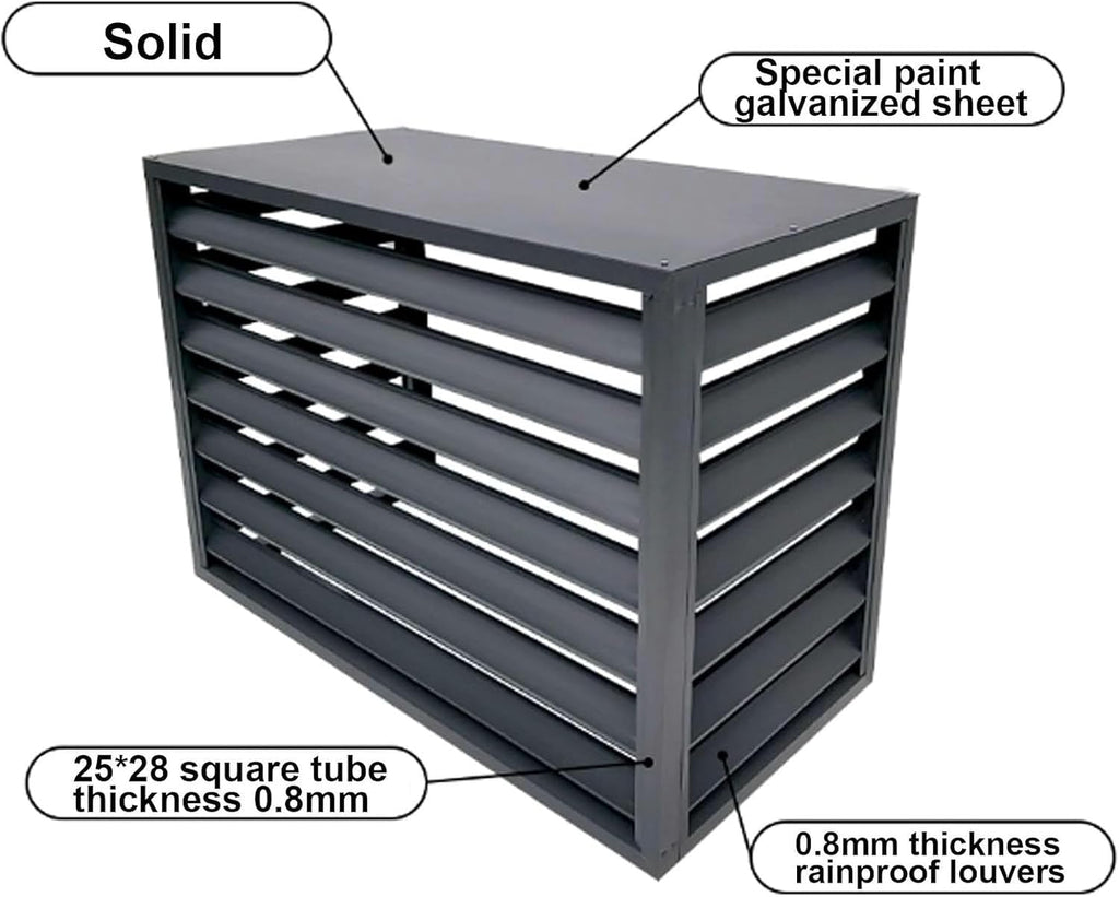 GENERIC Coque En Aluminium Pour Mini Unités Séparées, Protection De Climatiseur Extérieur, Housse De Pompe à Chaleur Résistante Aux Intempéries, Protection Contre Les UV, Utilisation En Toutes Saisons