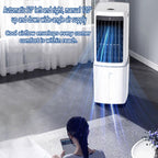 GENERIC Ventilateur De Refroidisseur D'air évaporatif De Climatiseur Portable 11L Avec 3 Vitesses Et 90 °Oscillation 35dB Ventilateur De Refroidissement Silencieux Espace-Sauvage 70W Ventilateur Avec Roues Re