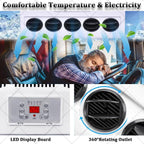 GENERIC Climatiseur Divisé Pour Camping-car, Système De Refroidissement De Cabine De Camion 11 000 BTU Pour Camions, Bus, Pelleteuses, Avec Contrôle Du Vent à 5 Vitesses