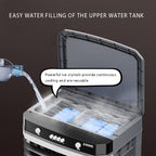  Climatiseur Portable Rafraichisseur D'Air Mobile Doté De Réservoirs D'eau De 20/30/40 Litres Et D'une Diffusion D'air Silencieuse Jusqu'à 10 Mètres De Distance Il Convient Aux Maison 16.9*12.6*31.5in