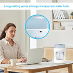  Rafraîchisseur D'air | Ventilateur Rafraîchissant Pour Lit Et Chambre - Ventilateur Humidificateur Rechargeable Avec Réservoir 0.6L Pour Bureau Chambre Tente Pique-nique Maison