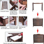 GENERIC Housse De Climatiseur D'extérieur En Bois Massif Et Clôture Décorative Pour Radiateur à Vapeur, Protection élégante Et Présentoir Pour Jardins