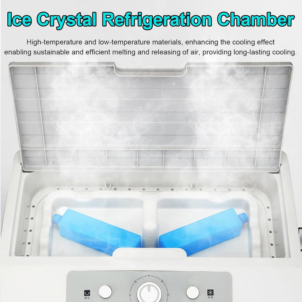 GENERIC Refroidisseur D'évaporation Portable à 3 Vitesses, Grand Réservoir De 55L, Climatiseur Oscillant à 12 ° Avec Roues Pour L'extérieur à Usage Commercial Et Refroidissement Intérieur