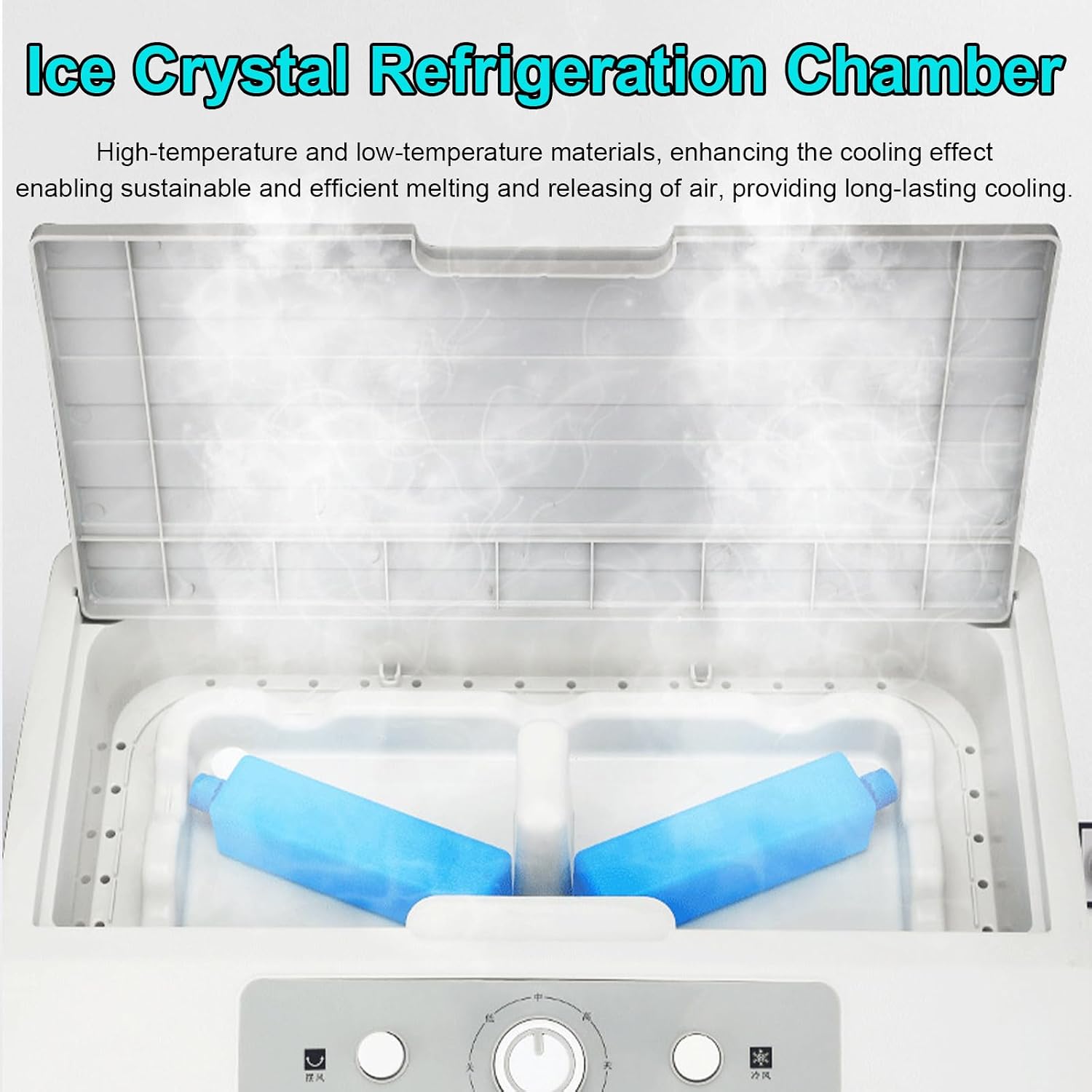 GENERIC Refroidisseur D'évaporation Portable à 3 Vitesses, Grand Réservoir De 55L, Climatiseur Oscillant à 12 ° Avec Roues Pour L'extérieur à Usage Commercial Et Refroidissement Intérieur
