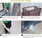 GENERIC Écran De Clôture Pour Climatiseur Extérieur - Volets En Alliage D'aluminium Et Support De Fleurs - Couvercle En Métal Anti-corrosion Pour Unité Extérieure - Support élégant Pour Plantes - Marron A