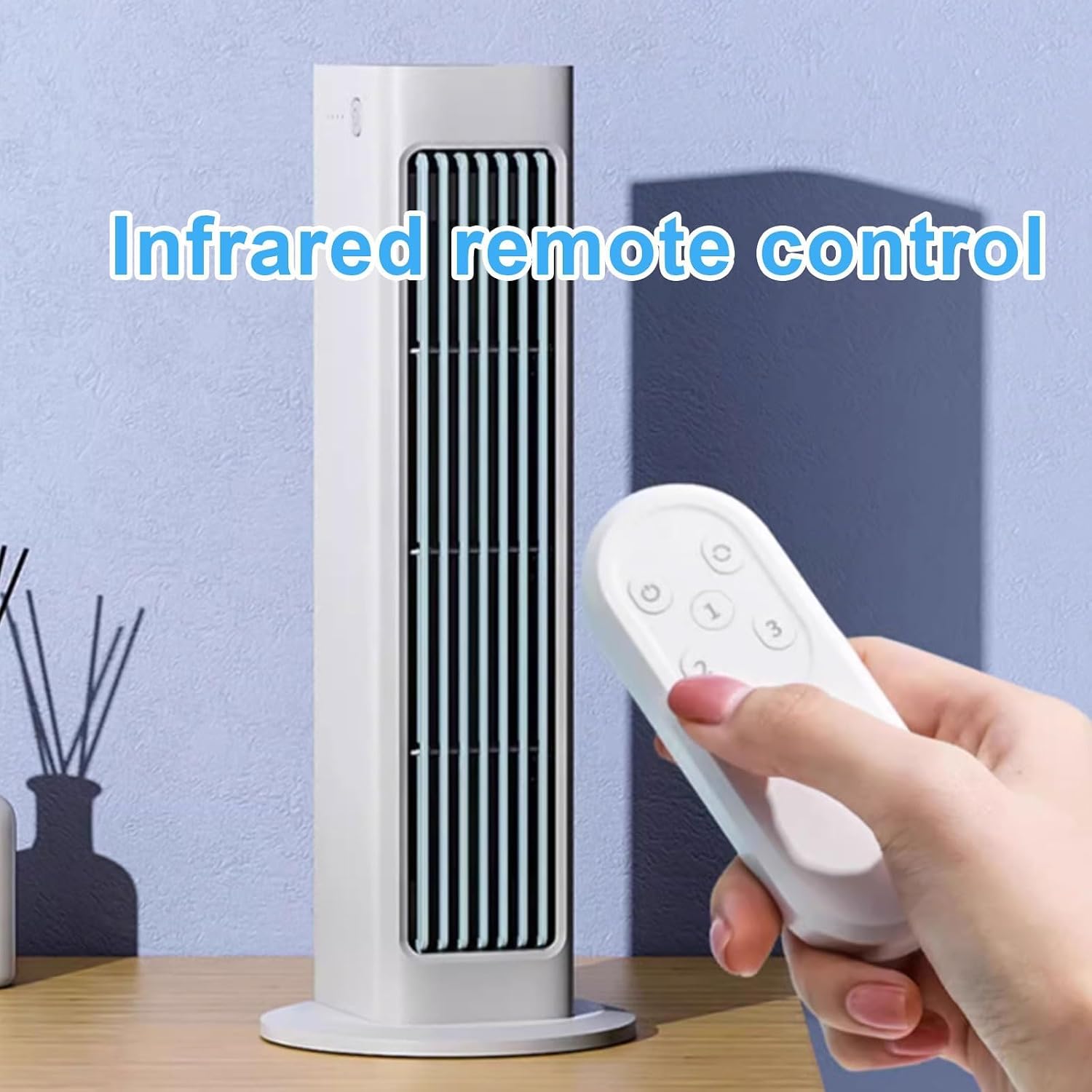  Ventilateur De Refroidissement Sans Lame Avec Télécommande, Climatiseur De Bureau à 3 Vitesses Sans Fenêtre Nécessaire, Refroidisseur Personnel Oscillant Mural Pour Le Bureau De Chambre à Coucher Fonc