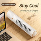 GENERIC Ventilateur De Bureau Portable Sans Pales à 3 Vitesses Pour Bureau, Chambre, Extérieur, Utilisation Horizontale Ou Verticale