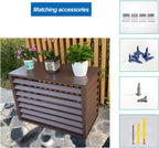 GENERIC Housse De Protection En Aluminium Marron Pour Climatiseur Installation Facile Taille Extérieure 110 X 60 X 80 Cm Bouclier AC Résistant Aux Intempéries Pour Un Usage Domestique