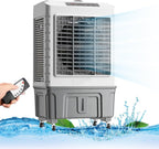  Rafraîchisseurs D'air Par Évaporation Avec Réservoir D'eau 50 L/55 L, Climatiseurs Portables, 3 Vitesses Avec Oscillation, Télécommande, Minuterie 7 Heures, 4 Blocs De Glace(88 * 50 * 37cm)