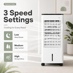  Rafraîchisseur D'air Par évaporation Mobile Avec 3 Modes De Refroidissement Réglables, Rafraîchisseur D'air Par évaporation Portable Avec Réservoir à Remplissage Par Le Haut