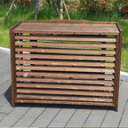 GENERIC Housse En Bois Pour Climatiseur Extérieur Et Support De Fleurs En Bois Massif Pour Unités De Climatisation, écran De Jardin Et Cache-radiateur, Solution élégante De Climatisation Extérieure