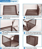 GENERIC Housse De Protection En Aluminium Marron Pour Climatiseur Installation Facile Taille Extérieure 110 X 60 X 80 Cm Bouclier AC Résistant Aux Intempéries Pour Un Usage Domestique