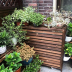 GENERIC Housse En Bois Pour Climatiseur Extérieur Et Support De Fleurs En Bois Massif Pour Unités De Climatisation, écran De Jardin Et Cache-radiateur, Solution élégante De Climatisation Extérieure