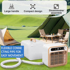 GENERIC Climatiseur Split Portable 5000 Btu, Unité De Climatisation De Camping Silencieuse Avec WiFi Et Télécommande, Minuterie De 12 H Et Débit D’Air De 130 M³/h, Rafraîchisseur D’Air Sans Tuyau Pou 1m Tube