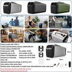  6000 BTU Portable AC Pour Camping RV Tente, 4-en-1 Refroidisseur Ventilateur De Déshumidificateur Avec Télécommande, Ultra Silencieux Faible Puissance, Unité Légère Pour L'extérieur à La Maison